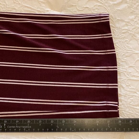 Maroon Striped Pant Suit Jumper, wide leg, ring gather Holiday Outfit medium - Picture 11 of 11